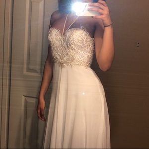 Prom dress!! Gold, white